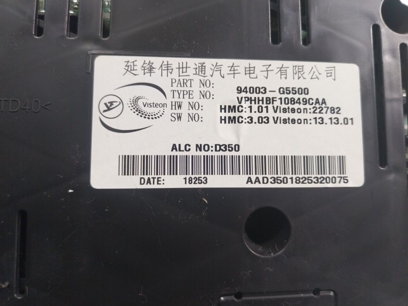 Recambio de cuadro instrumentos para kia niro concept referencia OEM IAM  94003G5500 