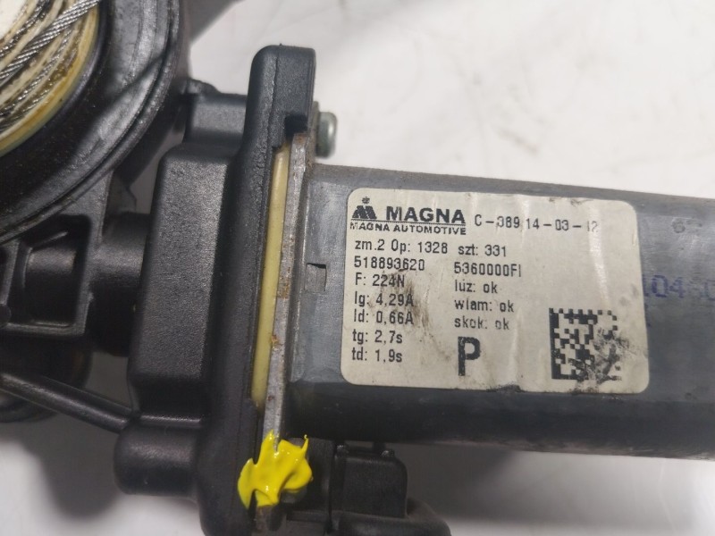 Recambio de elevalunas delantero derecho para fiat nuova 500 (150) 1.2 cat referencia OEM IAM  5360000FI 