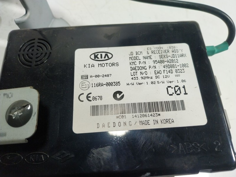 Recambio de modulo electronico para kia ceed 1.4 tgdi cat referencia OEM IAM  95400A2012 