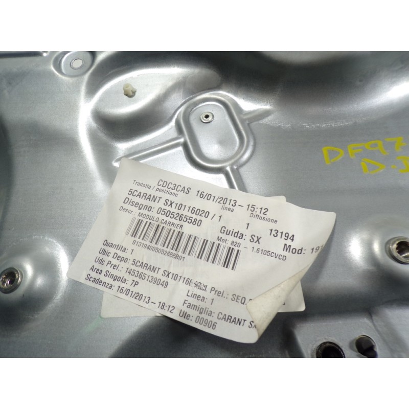 Recambio de elevalunas delantero izquierdo para alfa romeo giulietta (191) 1.6 jtdm cat referencia OEM IAM 71754404 0505265450 