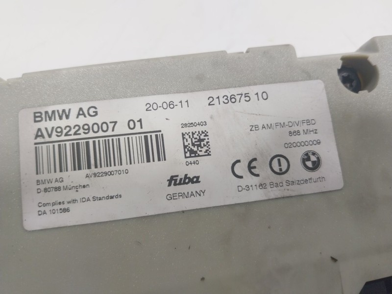 Recambio de modulo electronico para bmw serie 5 lim. (f10) 3.0 turbodiesel referencia OEM IAM  AV922900701 