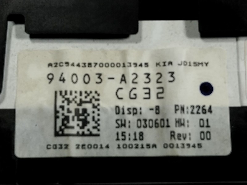 Recambio de cuadro instrumentos para kia ceed 1.4 tgdi cat referencia OEM IAM  94003A2323 