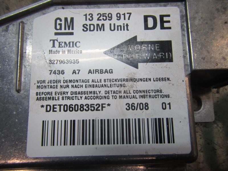 Recambio de centralita airbag para opel meriva 1.7 16v cdti referencia OEM IAM   