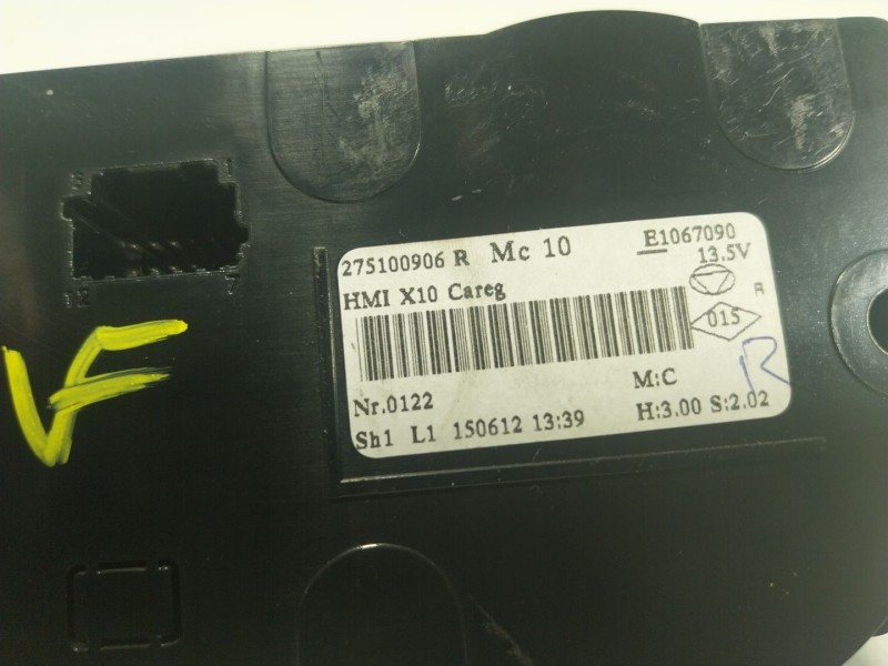 Recambio de mando climatizador para renault zoe 68 kw referencia OEM IAM  275100906R 