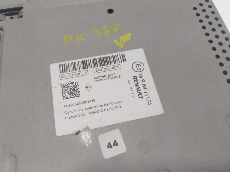 Recambio de sistema audio / radio cd para renault zoe 68 kw referencia OEM IAM  281151069R 