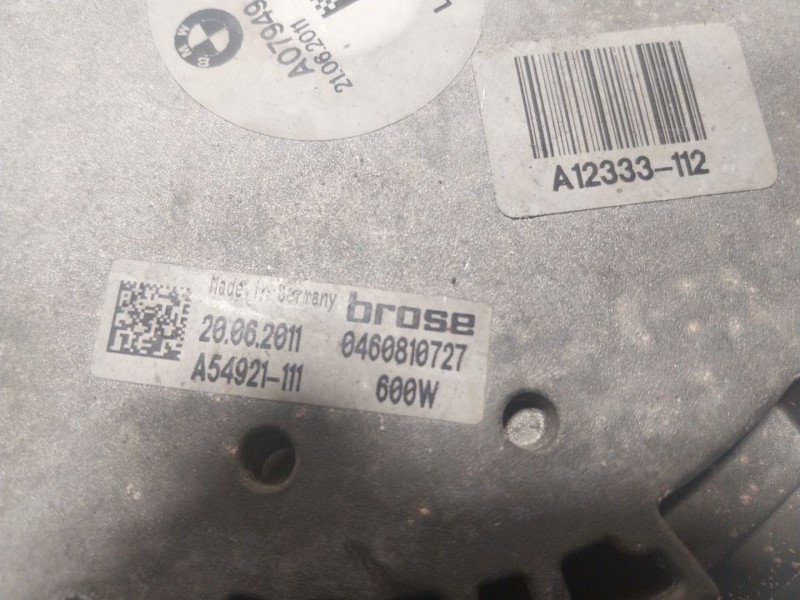 Recambio de electroventilador para bmw serie 5 lim. (f10) 3.0 turbodiesel referencia OEM IAM  A07949113 