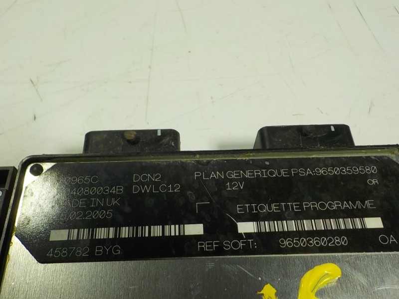 Recambio de centralita motor uce para citroën berlingo 1.9 diesel referencia OEM IAM  9650360280 