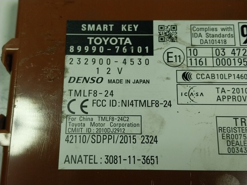 Recambio de modulo electronico para lexus ct 1.8 16v cat (híbrido) referencia OEM IAM  8999076101 