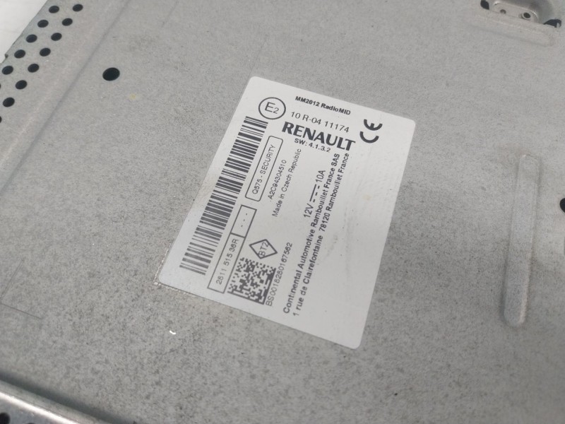 Recambio de sistema audio / radio cd para renault zoe referencia OEM IAM  281151536R 