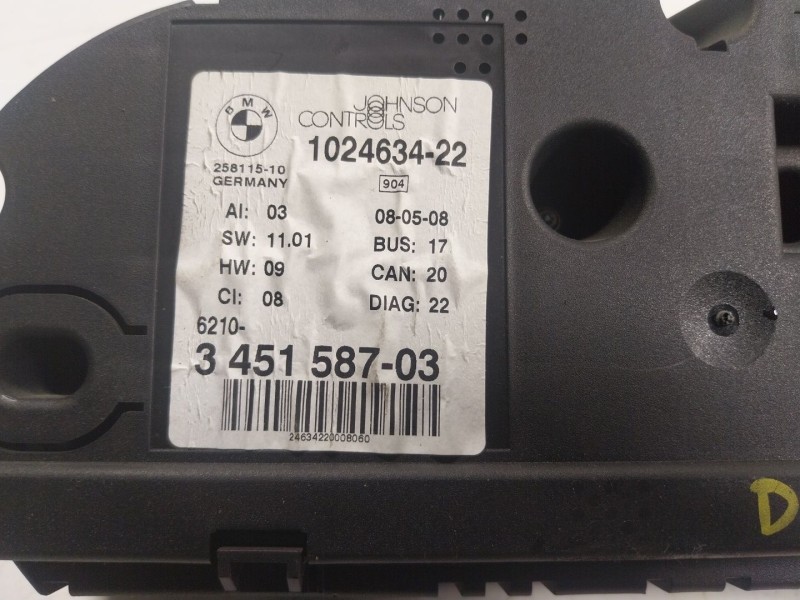 Recambio de cuadro instrumentos para bmw x3 (e83) 3.0 turbodiesel cat referencia OEM IAM  345158703 