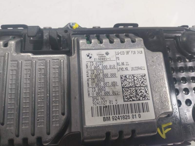 Recambio de pantalla multifuncion para bmw serie 5 lim. (f10) 3.0 turbodiesel referencia OEM IAM  9241827013 