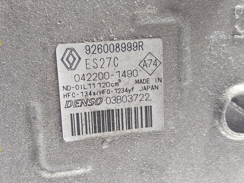 Recambio de compresor aire acondicionado para renault zoe referencia OEM IAM  92600899R 