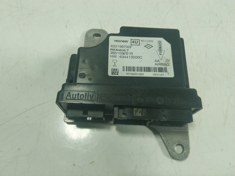 Recambio de centralita airbag para renault kadjar (ha_, hl_) 1.3 tce 140 referencia OEM IAM  985100781R 
