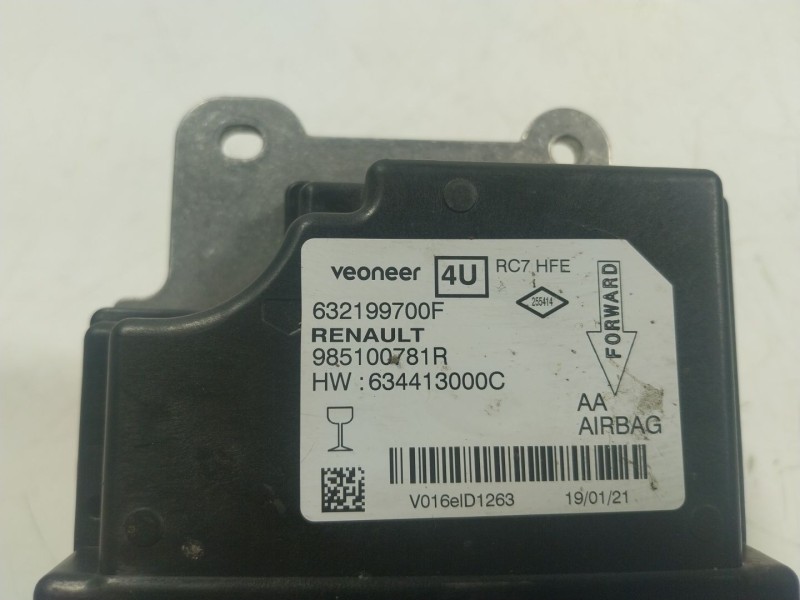Recambio de centralita airbag para renault kadjar (ha_, hl_) 1.3 tce 140 referencia OEM IAM  985100781R 