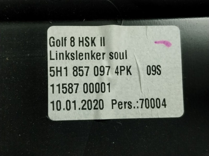 Recambio de guantera para volkswagen golf viii (cd1) 1.5 etsi referencia OEM IAM  5H1857097 