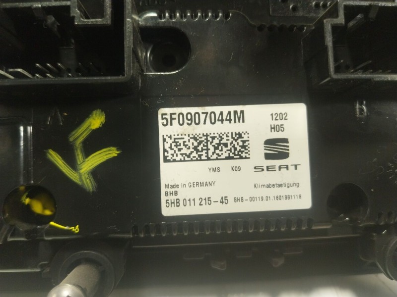 Recambio de mando climatizador para seat leon (5f1) 1.6 tdi referencia OEM IAM  5F0907044M 