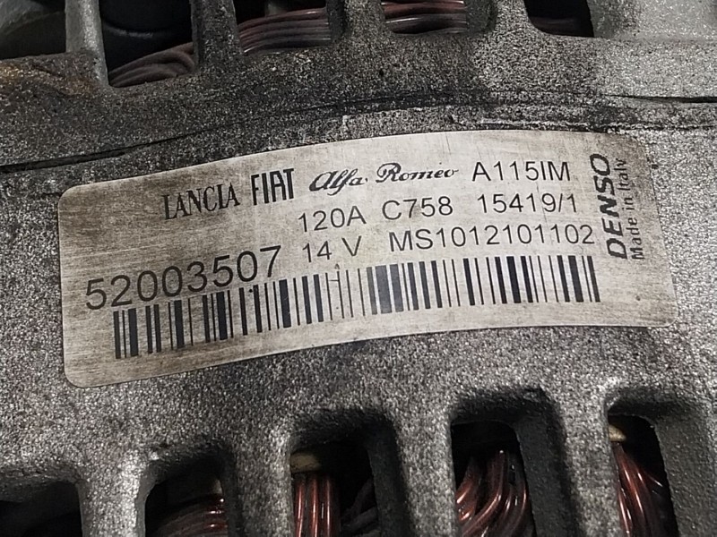 Recambio de alternador para fiat doblo cargo (263_) 1.6 d multijet referencia OEM IAM  52003507 