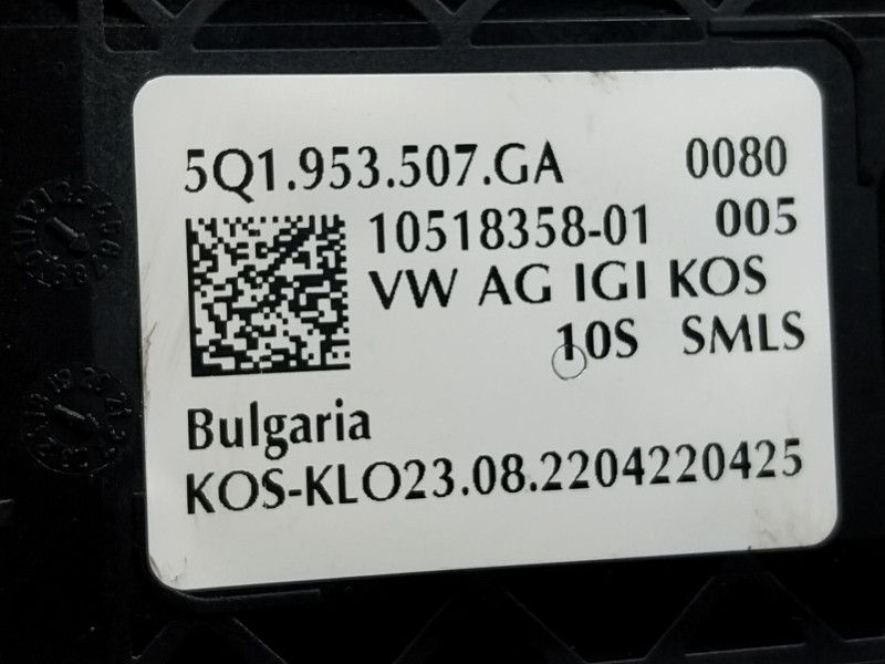 Recambio de mando intermitentes para cupra leon sportstourer (kl8) 1.4 tsi phev referencia OEM IAM  5Q1953507 