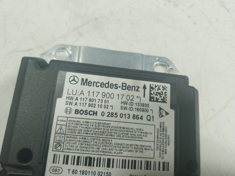 Recambio de centralita airbag para mercedes-benz clase gla (w156) 1.6 cat referencia OEM IAM A1179001702 A1179001702 