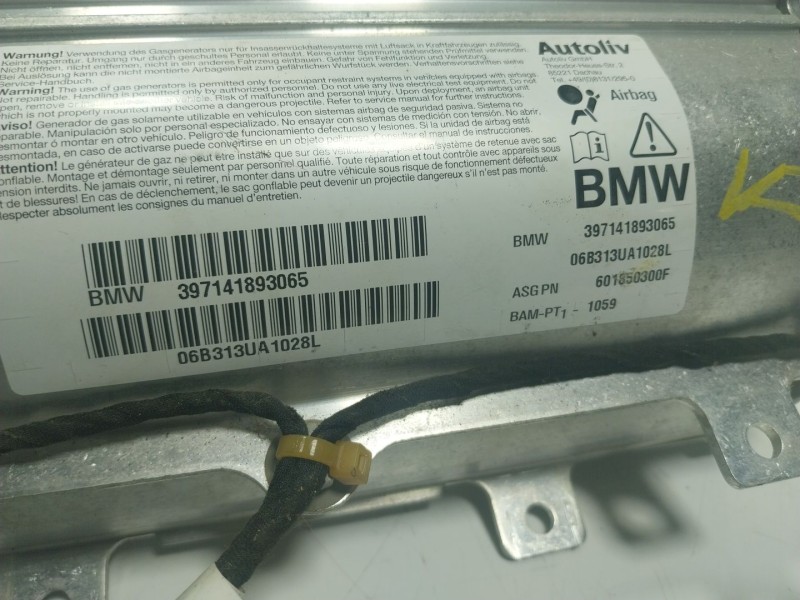 Recambio de airbag delantero derecho para bmw serie 7 (e65/e66) 730ld referencia OEM IAM 72129192605 397141893065 