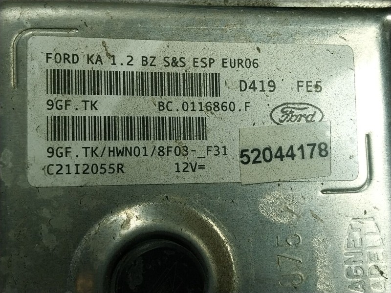 Recambio de centralita motor uce para ford ka (ru8) 1.2 referencia OEM IAM  CS1I2055R 