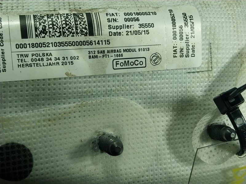 Recambio de airbag lateral delantero derecho para ford ka (ru8) 1.2 referencia OEM IAM  00018005210 