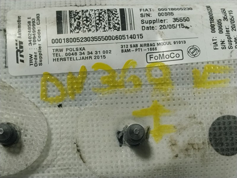 Recambio de airbag lateral delantero izquierdo para ford ka (ru8) 1.2 referencia OEM IAM  00018005230 