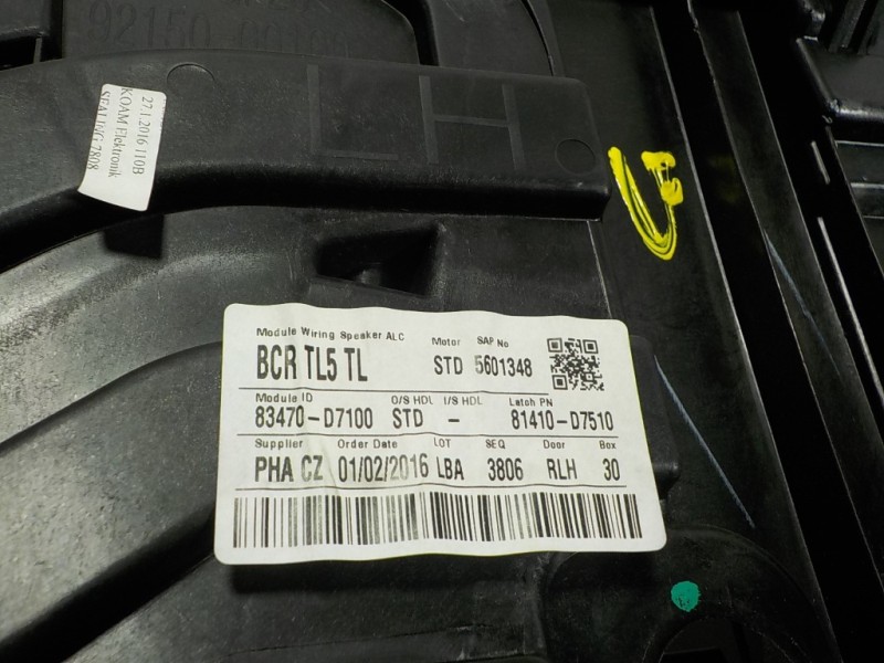 Recambio de elevalunas trasero izquierdo para hyundai tucson tecno safe 2wd bluedrive referencia OEM IAM 83471D7000 81410D7510 