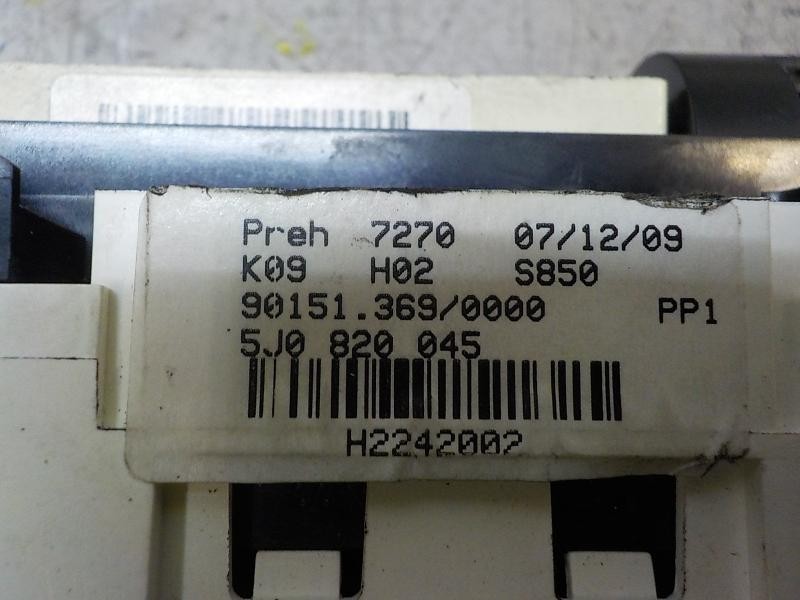 Recambio de mando calefaccion / aire acondicionado para skoda fabia (5j2 ) young referencia OEM IAM 5J08200459B9 5J0820045 