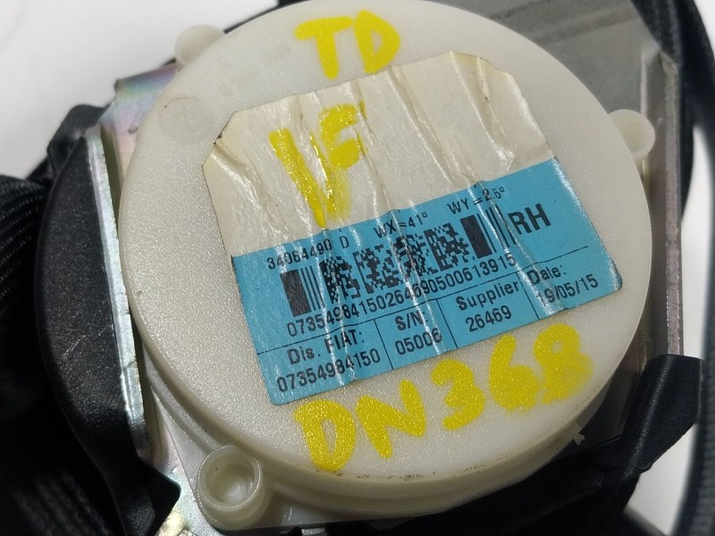 Recambio de cinturon seguridad trasero derecho para ford ka (ru8) 1.2 referencia OEM IAM 1671625 07354984150 