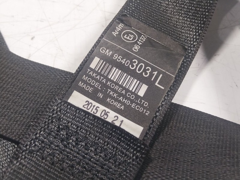 Recambio de cinturon seguridad trasero izquierdo para opel mokka x 1.6 cdti dpf referencia OEM IAM  95403031L 