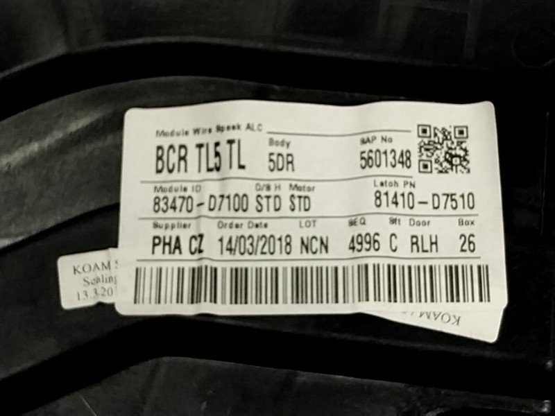 Recambio de elevalunas trasero izquierdo para hyundai tucson (tl, tle) 1.7 crdi referencia OEM IAM 83471D7000 83470D7100 