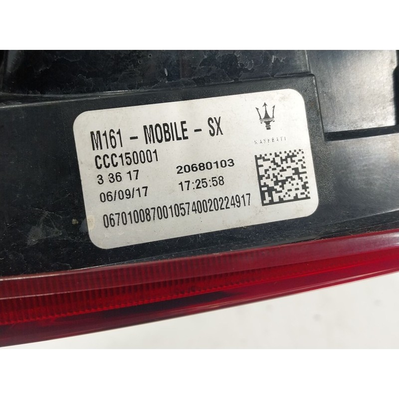 Recambio de piloto trasero izquierdo interior para maserati levante 3.0 v6 twinturbo cat referencia OEM IAM  067001008700 