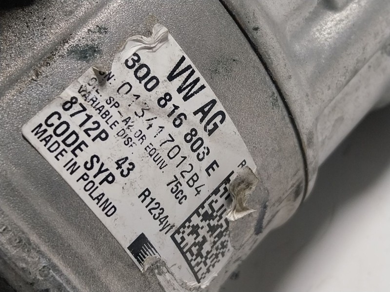 Recambio de compresor aire acondicionado para volkswagen t-cross 1.0 tsi referencia OEM IAM  3Q0816803 