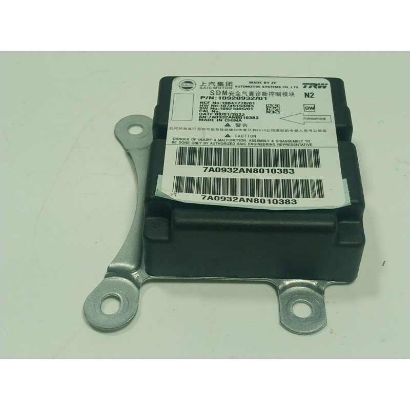 Recambio de centralita airbag para mg mg zs suv 1.5 vti referencia OEM IAM  1092093201 