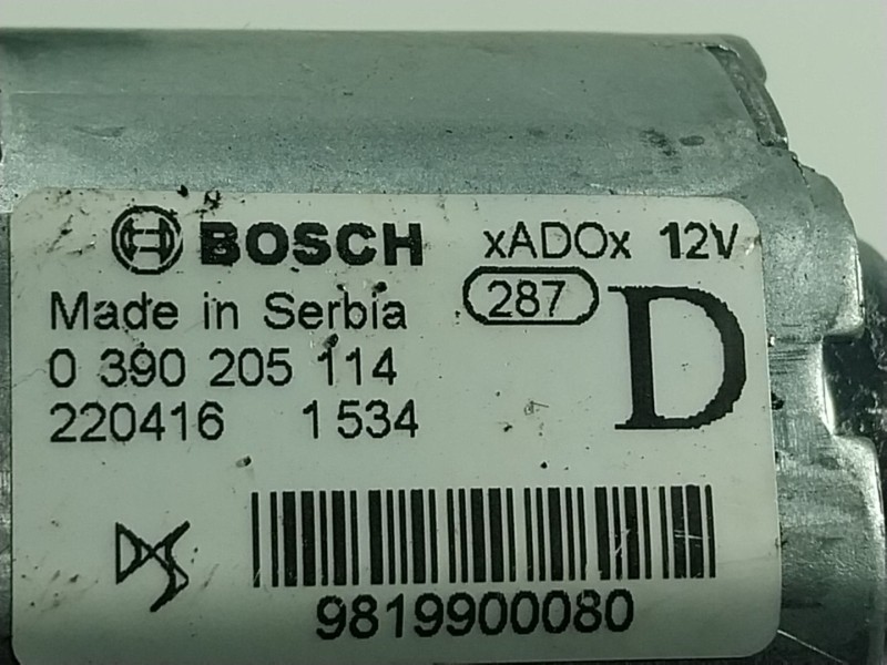 Recambio de motor limpia trasero para peugeot 208 (p2) 1.2 puretech referencia OEM IAM 9819900080 9819900080 