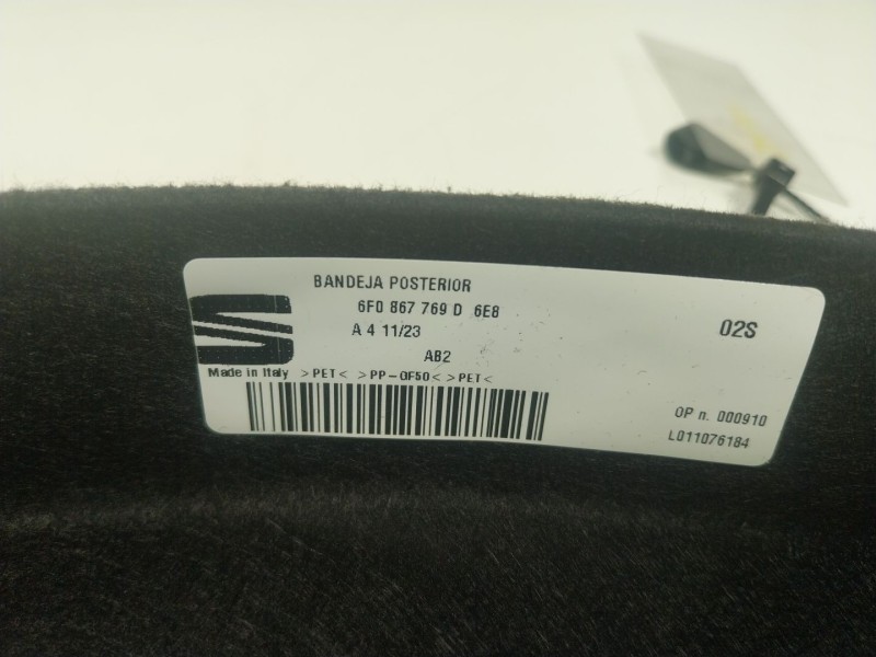 Recambio de bandeja trasera para seat ibiza v (kj1, kjg) 1.0 tsi referencia OEM IAM 6F0867769D6E8 6F0867769D 