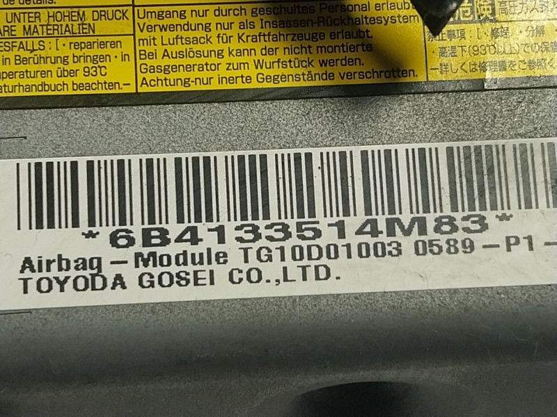 Recambio de airbag de rodilla para toyota prius (_w3_) 1.8 hybrid (zvw3_) referencia OEM IAM  6B4133514M83 
