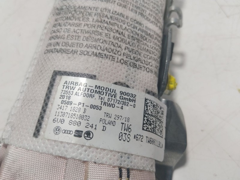 Recambio de airbag lateral delantero izquierdo para skoda fabia iii (nj3) 1.0 referencia OEM IAM 6V0880241D 6V0880241D 