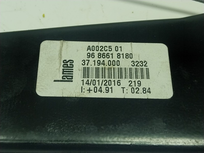 Recambio de elevalunas delantero izquierdo para peugeot 508 i (8d_) 1.6 bluehdi 120 referencia OEM IAM  9686618180 