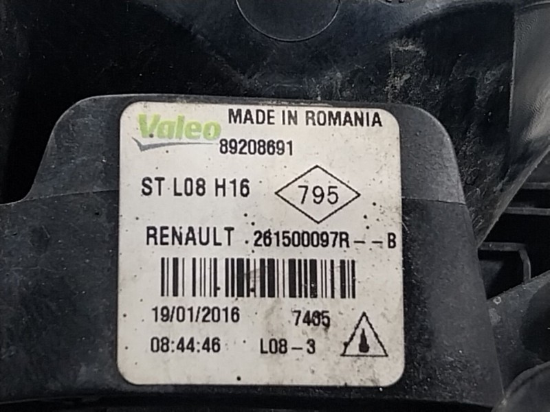 Recambio de faro antiniebla izquierdo para dacia sandero ii tce 90 (b8m1, b8ma) referencia OEM IAM 261500097R 261500097R 