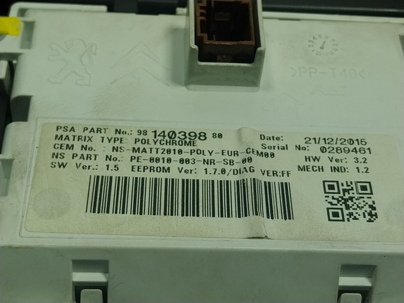 Recambio de cuadro instrumentos para peugeot 508 i (8d_) 1.6 bluehdi 120 referencia OEM IAM  9814765780 