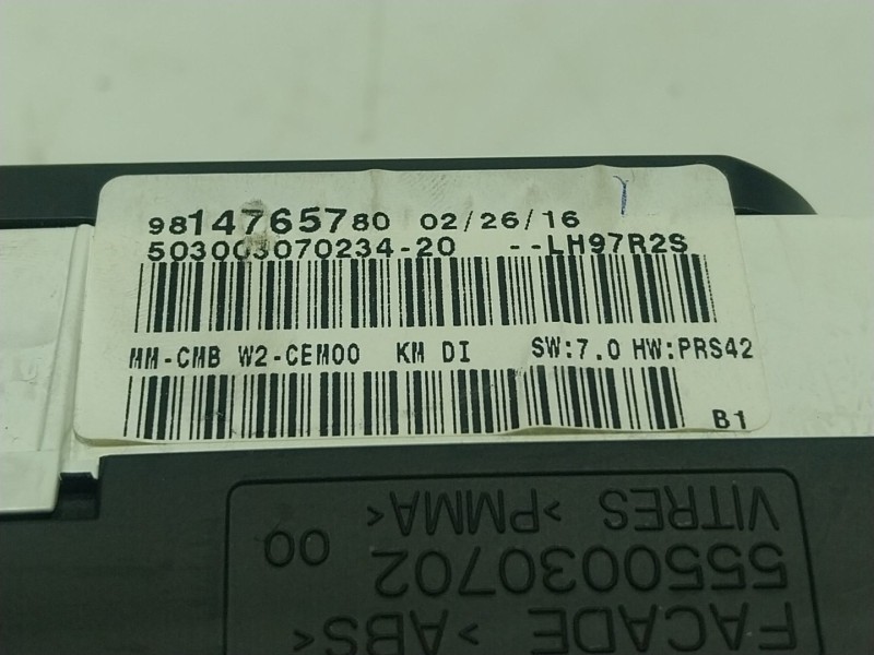 Recambio de cuadro instrumentos para peugeot 508 i (8d_) 1.6 bluehdi 120 referencia OEM IAM  9814765780 