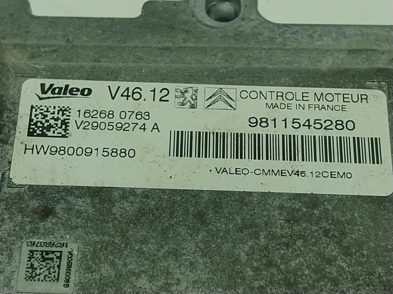 Recambio de centralita motor uce para citroën c4 cactus 1.2 vti 82 referencia OEM IAM  9811545280 