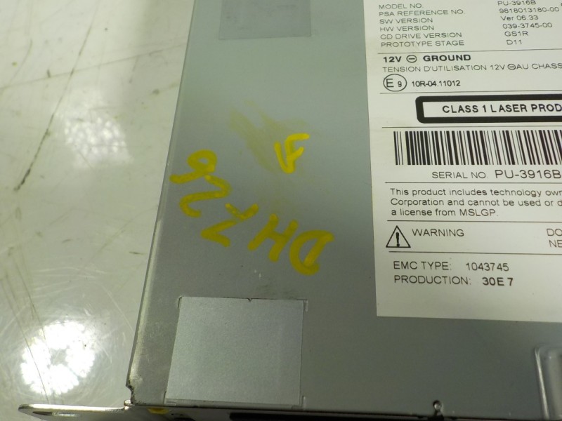 Recambio de sistema audio / radio cd para ds ds 4 crossback 1.6 thp referencia OEM IAM  9818013180 