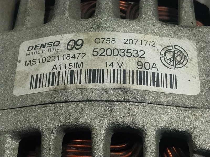 Recambio de alternador para fiat 500 (312_) 1.2 (312axa1a) referencia OEM IAM  09C758207172 