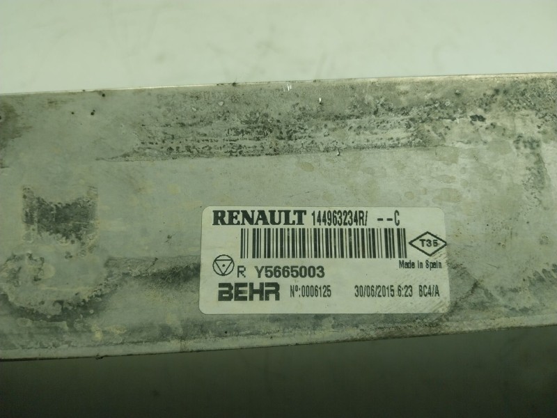 Recambio de intercooler para renault kangoo 1.5 dci diesel fap referencia OEM IAM 144963234R 144963234R 