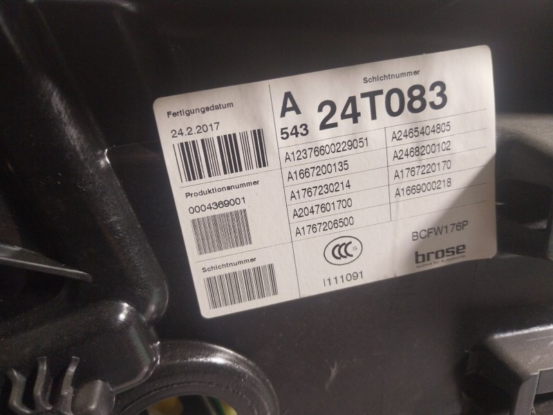 Recambio de elevalunas delantero izquierdo para mercedes-benz clase a (w176) a 200 (176.043) referencia OEM IAM  A1667200135 