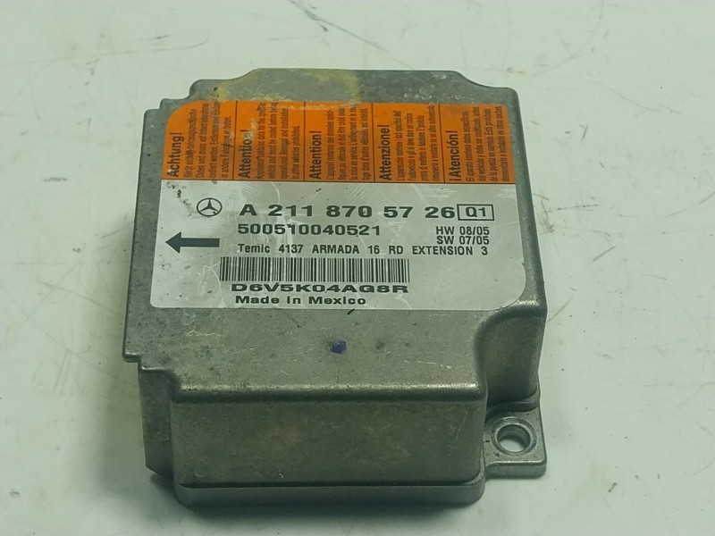 Recambio de centralita airbag para mercedes-benz cls (c219) cls 350 (219.356) referencia OEM IAM  A2118705726Q1 