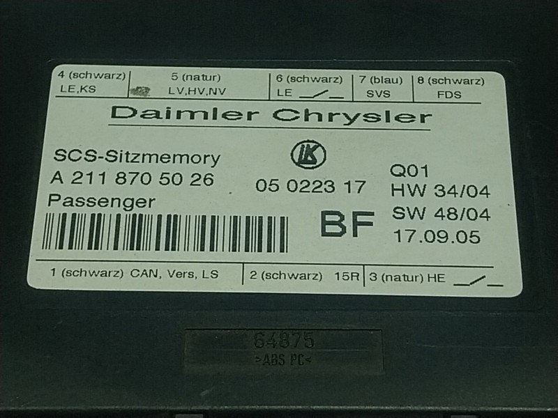 Recambio de modulo electronico para mercedes-benz cls (c219) cls 350 (219.356) referencia OEM IAM  A2118705026 